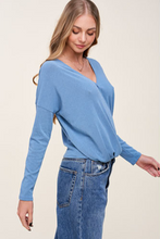 Load image into Gallery viewer, Lightweight Knit Crossover Top