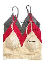 Load image into Gallery viewer, Lace Longline Silhouette Bralette - PLUS SIZE (4 Colours)