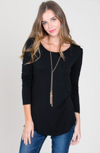 Load image into Gallery viewer, EC Modal LS Scoop Neck Top (8 Colours)