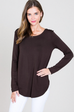 Load image into Gallery viewer, EC Modal LS Scoop Neck Top (8 Colours)