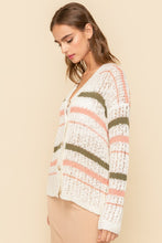 Load image into Gallery viewer, Button Up Striped Cardigan