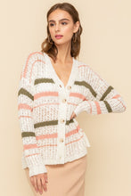 Load image into Gallery viewer, Button Up Striped Cardigan