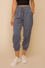 Load image into Gallery viewer, Elastic Waist Woven Joggers Pants with Pockets (2 Colours)