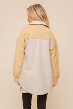 Load image into Gallery viewer, Colour Block Brush Textured Shirt Coat