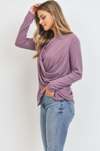 Load image into Gallery viewer, Hi Lo Surplice Brushed Knit Ribbed LS (3 Colours)