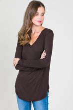 Load image into Gallery viewer, EC Modal LS V Neck Top (8 Colours)