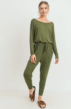 Load image into Gallery viewer, Long Sleeves Knit Jersey Pocket Jumpsuit