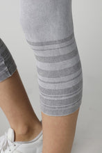 Load image into Gallery viewer, Vintage Washed Capri with Stripe Design