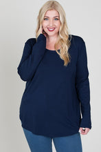 Load image into Gallery viewer, EC Modal LS Scoop Neck Top - Plus Size (6 Colours)