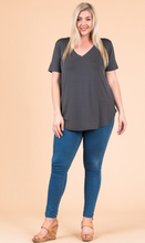 Load image into Gallery viewer, EC Modal SS V Neck - Plus Size (9 Colours)