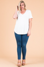 Load image into Gallery viewer, EC Modal SS V Neck - Plus Size (9 Colours)