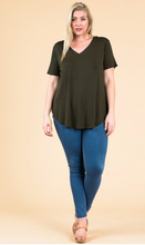 Load image into Gallery viewer, EC Modal SS V Neck - Plus Size (9 Colours)