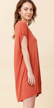 Load image into Gallery viewer, V Neck Dolman SS Shift Mini Dress/Long Top