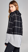 Load image into Gallery viewer, Plaid Sweater Top with Pinstripe Woven Bottom