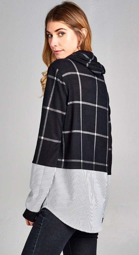 Plaid sales oversized sweater