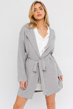 Load image into Gallery viewer, Sweater Coat with Waist Tie