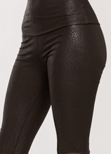 Load image into Gallery viewer, Embossed Snake Skin Faux Leather High Waist Leggings