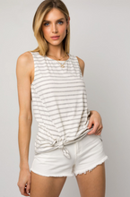 Load image into Gallery viewer, SL Striped Tank with Side Tie