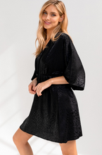 Load image into Gallery viewer, Kimono Sleeve V-neck Elastic Waist Dress