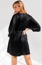 Load image into Gallery viewer, Kimono Sleeve V-neck Elastic Waist Dress