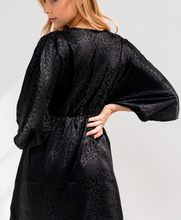 Load image into Gallery viewer, Kimono Sleeve V-neck Elastic Waist Dress