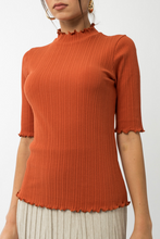 Load image into Gallery viewer, Mock Neck Merrow Edge Top