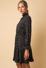 Load image into Gallery viewer, Mock Neck Mini Dress with Elasticized Waist