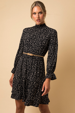 Load image into Gallery viewer, Mock Neck Mini Dress with Elasticized Waist
