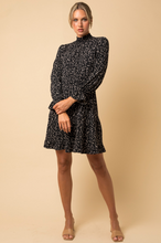Load image into Gallery viewer, Mock Neck Mini Dress with Elasticized Waist