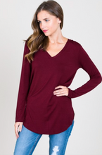 Load image into Gallery viewer, EC Modal LS V Neck Top (8 Colours)