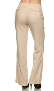 Linen Pants with Jersey Waistband