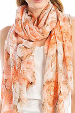 Load image into Gallery viewer, Flower Print Chiffon Scarf