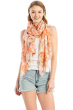 Load image into Gallery viewer, Flower Print Chiffon Scarf