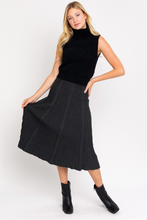 Load image into Gallery viewer, Pleated Midi Skirt With Elastic Waistband (2 Colours)