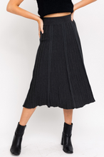 Load image into Gallery viewer, Pleated Midi Skirt With Elastic Waistband (2 Colours)