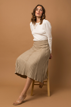 Load image into Gallery viewer, Pleated Midi Skirt With Elastic Waistband (2 Colours)