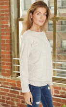 Load image into Gallery viewer, Brushed Hacci Drop Shoulder LS Sweater