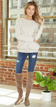 Load image into Gallery viewer, Brushed Hacci Drop Shoulder LS Sweater