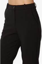 Load image into Gallery viewer, Inner Waist Leopard Print Black Trousers