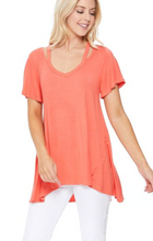 Load image into Gallery viewer, V-neck Cut Out SS Top (2 Colours)