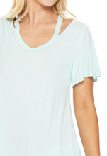 Load image into Gallery viewer, V-neck Cut Out SS Top (2 Colours)