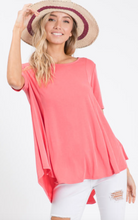 Load image into Gallery viewer, Half sleeve Hi-low Flowy Top