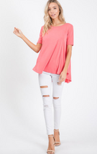 Load image into Gallery viewer, Half sleeve Hi-low Flowy Top