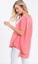 Load image into Gallery viewer, Half sleeve Hi-low Flowy Top