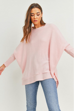 Load image into Gallery viewer, Brushed Knit Contrast Rib Open Side Top (2 Colours)