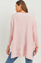 Load image into Gallery viewer, Brushed Knit Contrast Rib Open Side Top (2 Colours)