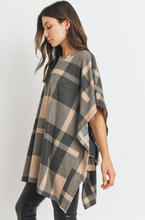Load image into Gallery viewer, Boxy Fit Plaid Print Brushed Knit Top