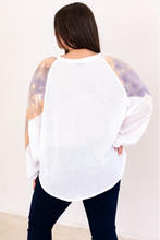 Load image into Gallery viewer, LS Reverse Stitch Contrast Top - Plus Size