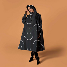 Load image into Gallery viewer, Black Polka Poncho