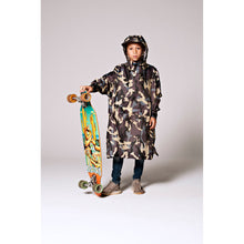 Load image into Gallery viewer, Back to Black Art Camo Poncho Kids